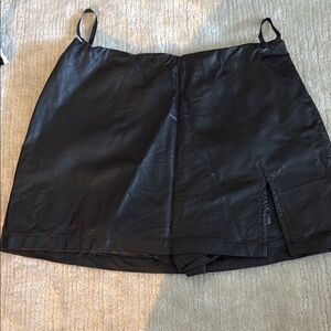 Black Women's Skort Pleather